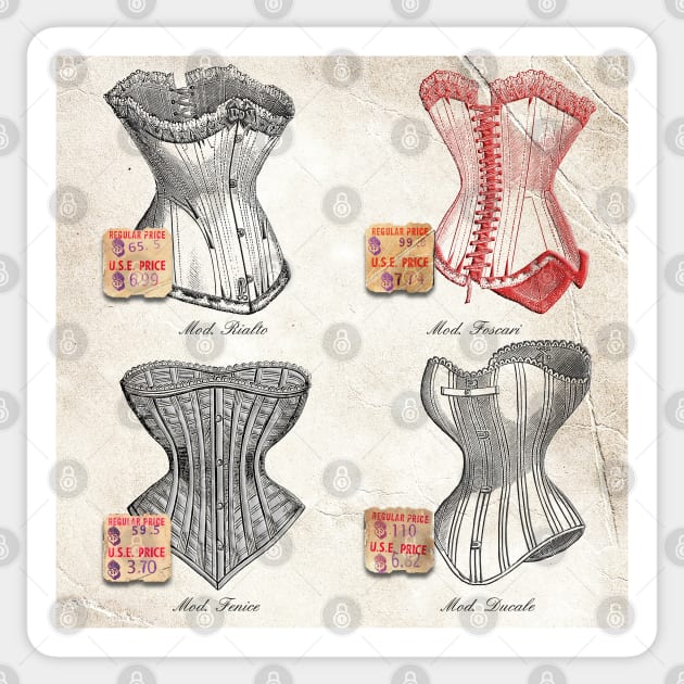 The Red Corset Sticker by PrivateVices